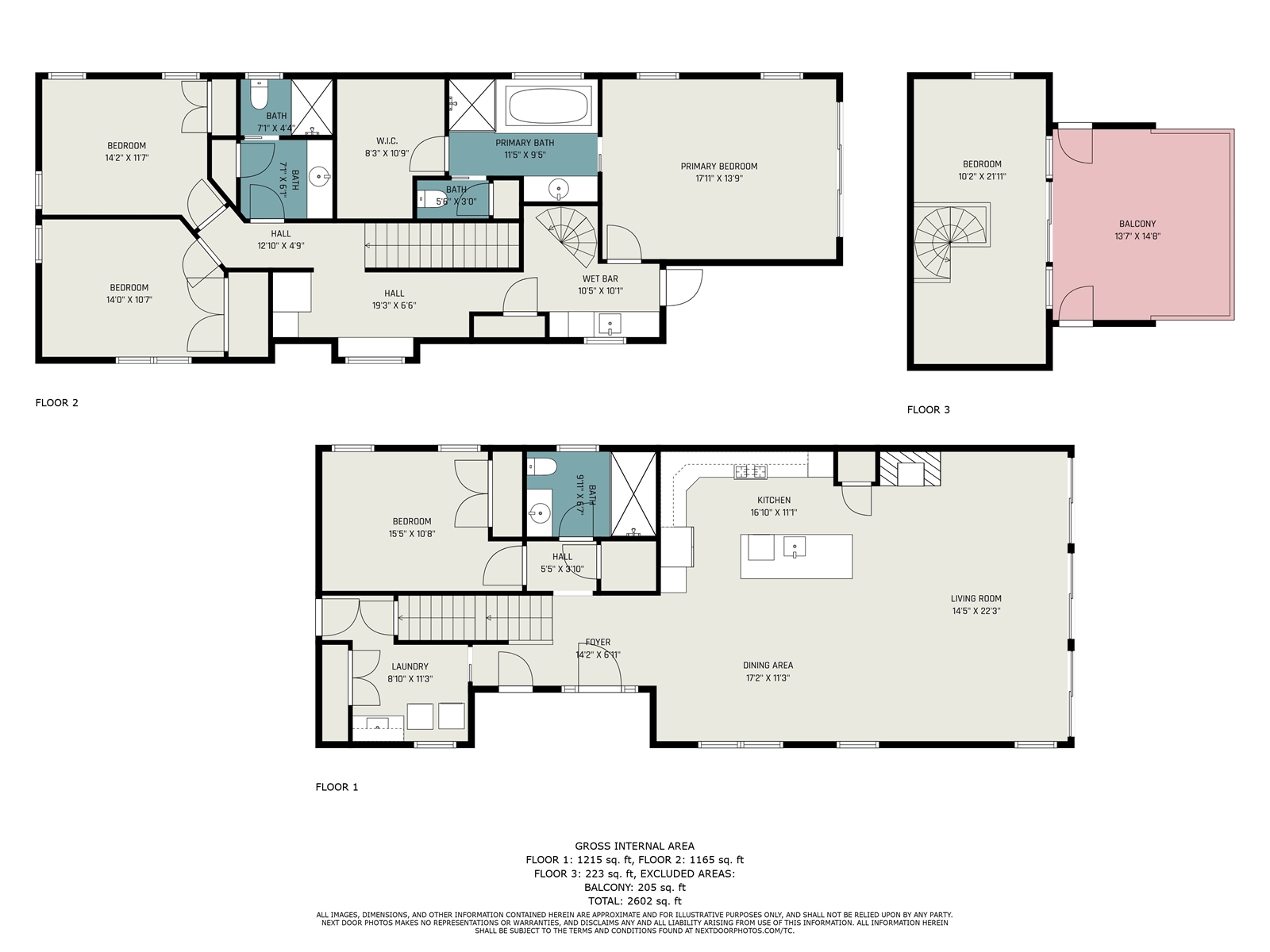 Floor Plan for Blueberry Bluff Cottage