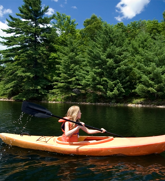Women in a kayak on the water
