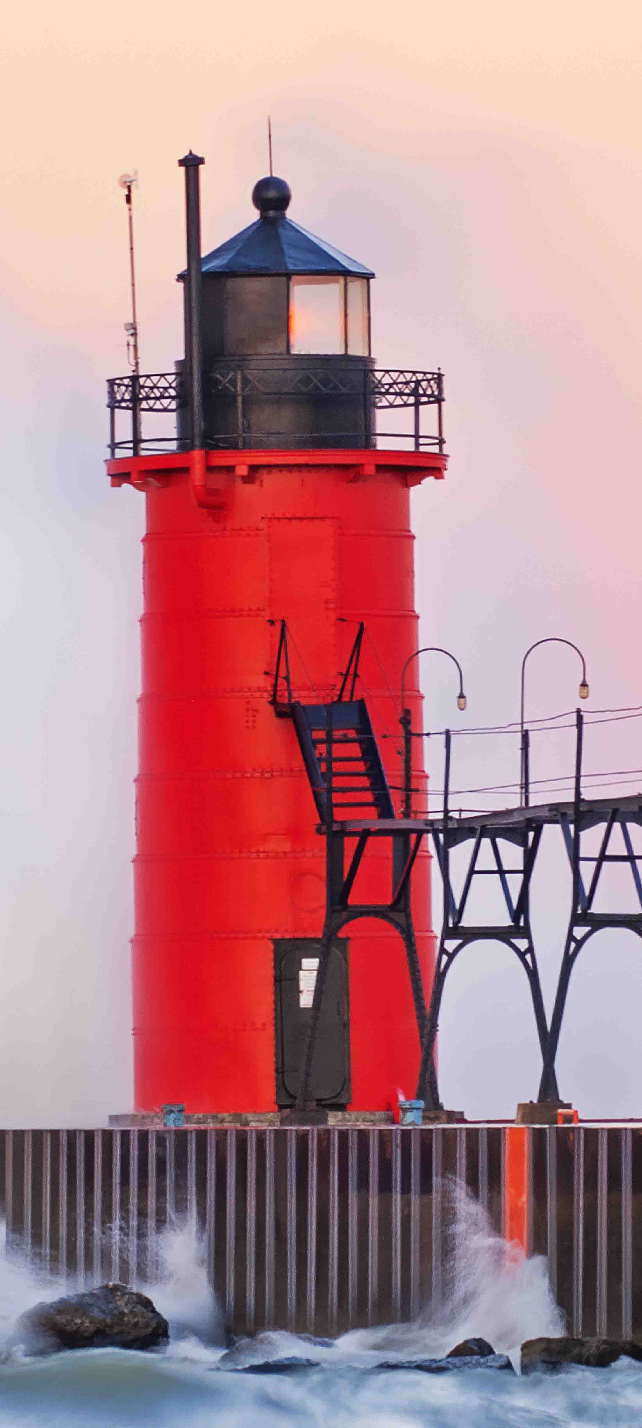 lighthouse on the shore
